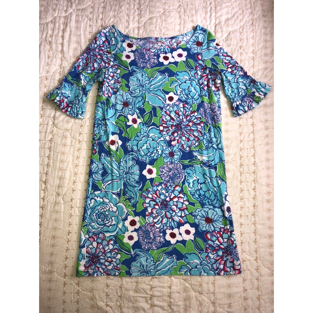 Lilly Pulitzer Jersey Dress with Ruffle Sleeves
